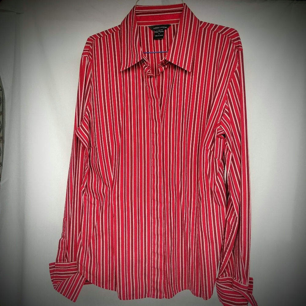 Crimson/Scarlett & White Striped Shirt - Ohio Alabama Gameday Tailgate